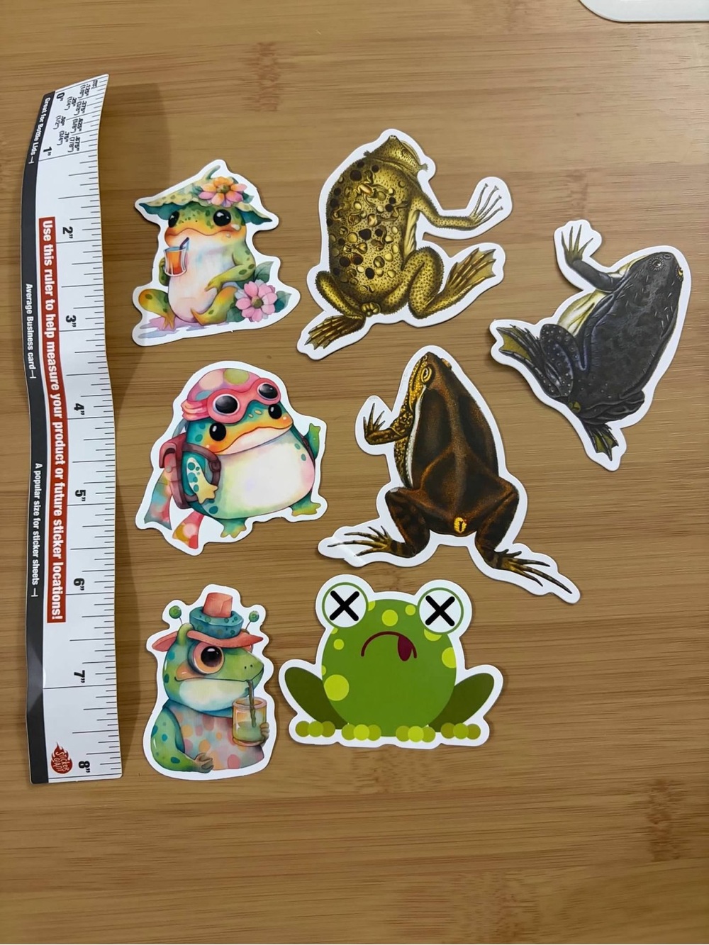 Frog Sticker Lot 7 Cute Vintage Botanical Colorful Amphibian Stickers